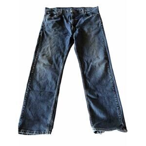 Levis 505 Jeans Mens 42x32 Regular Fit Straight Denim 100% Cotton Blue Y2k EUC